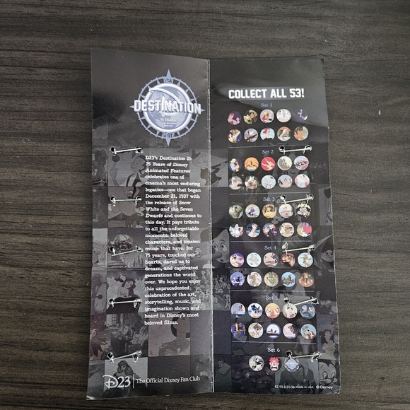 NWT Destination Disney D23 Expo Commemorative Button Collection Set 3 - Picture 4 of 6